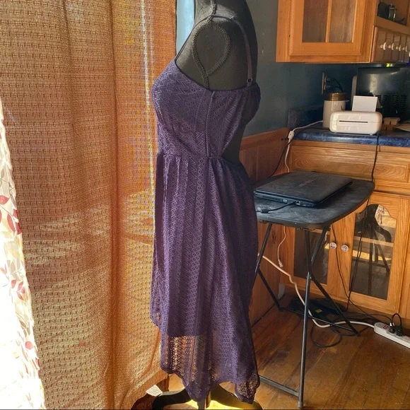 🌊 No Boundaries, Size Large (11-13), Color Navy Blue, Lace Like Dress - Picture 14 of 14